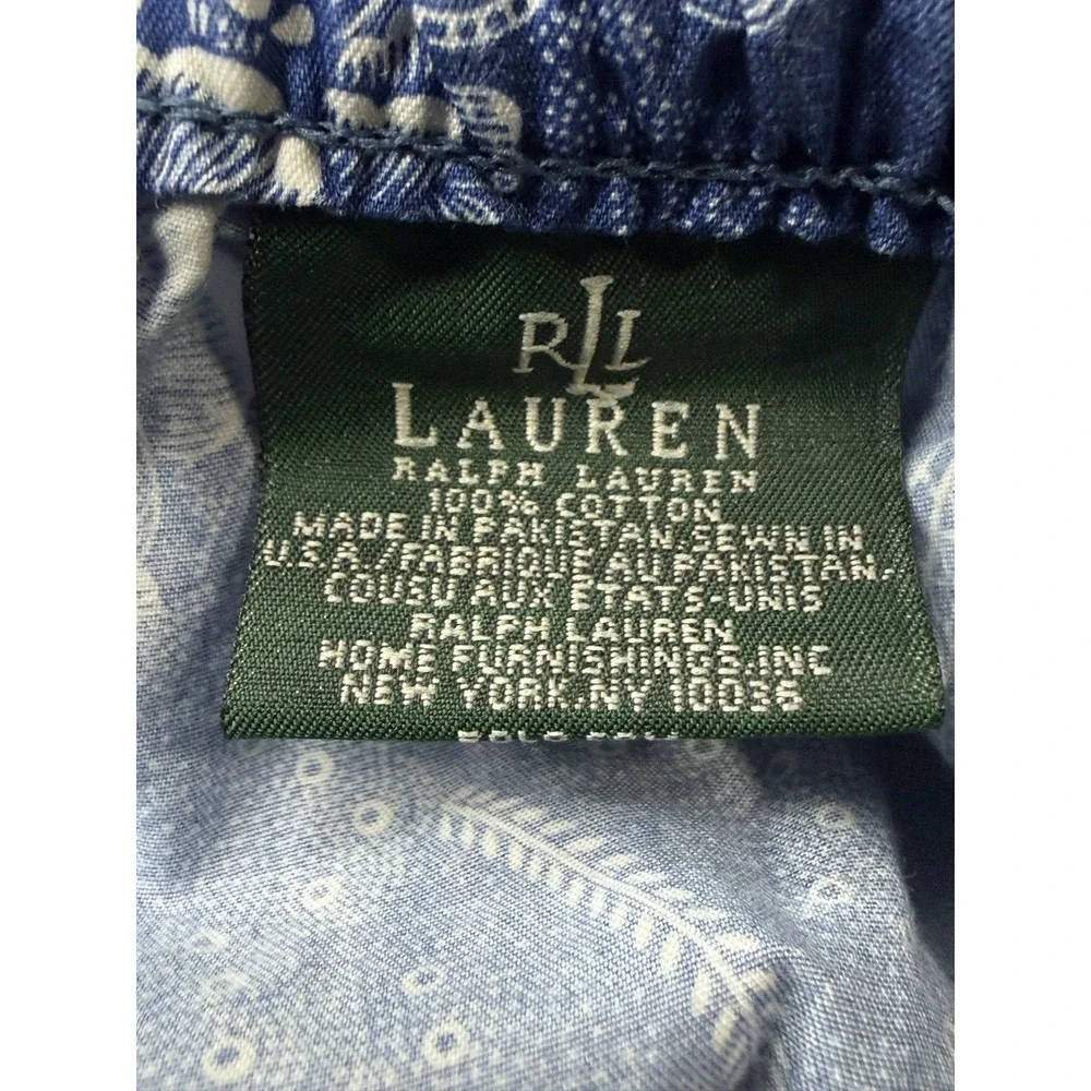 Lauren Ralph Lauren‎ Fitted Sheet Biarritz TWIN Floral Blue Discontinued